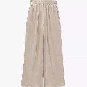 Zara Light Beige Flowing Trousers